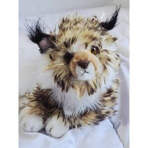 Vtg Aurora Maine Coon Plush Stuffed Animal Cat Realistic Retired Safari Gift Toy